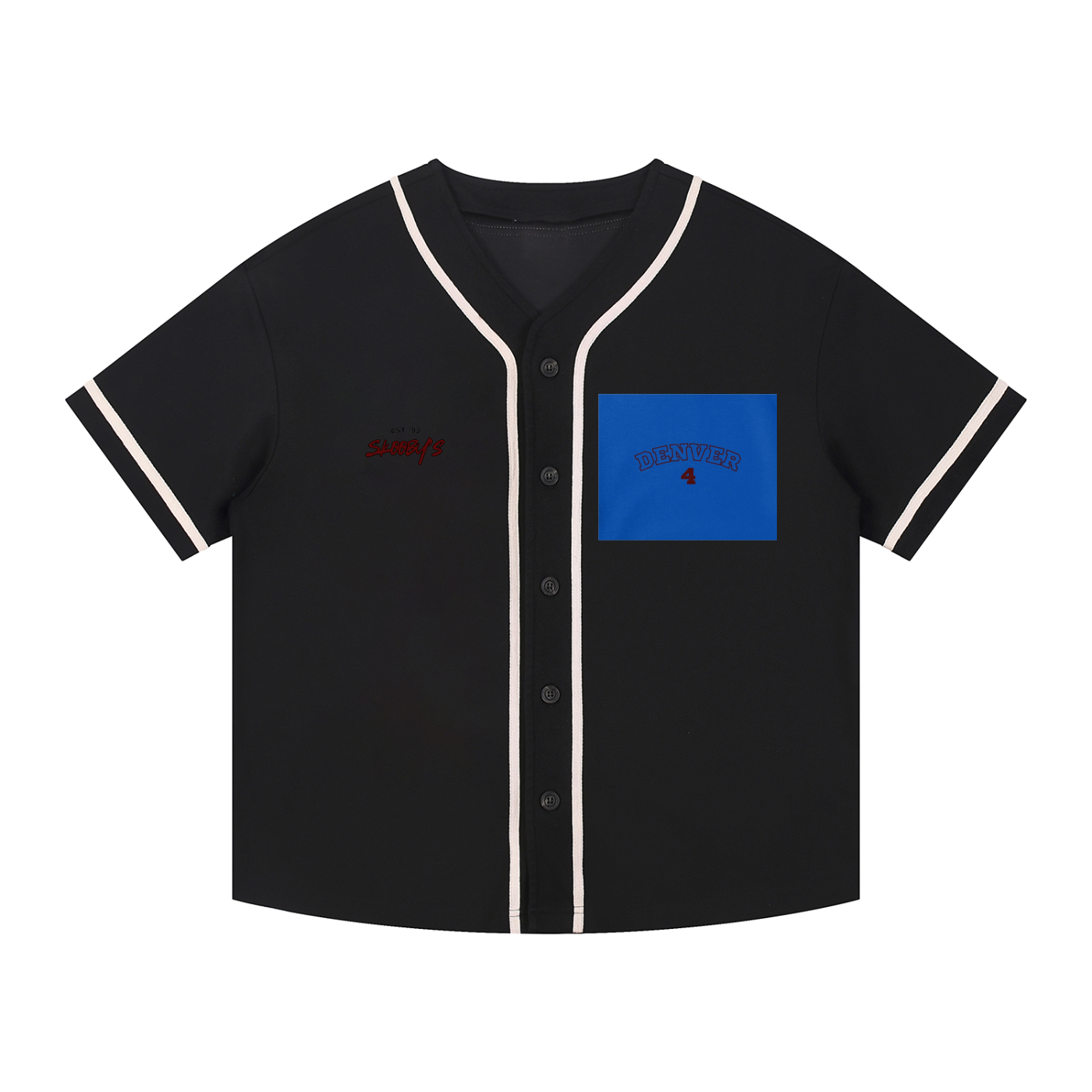 Contrast Piped Button-Up Jersey