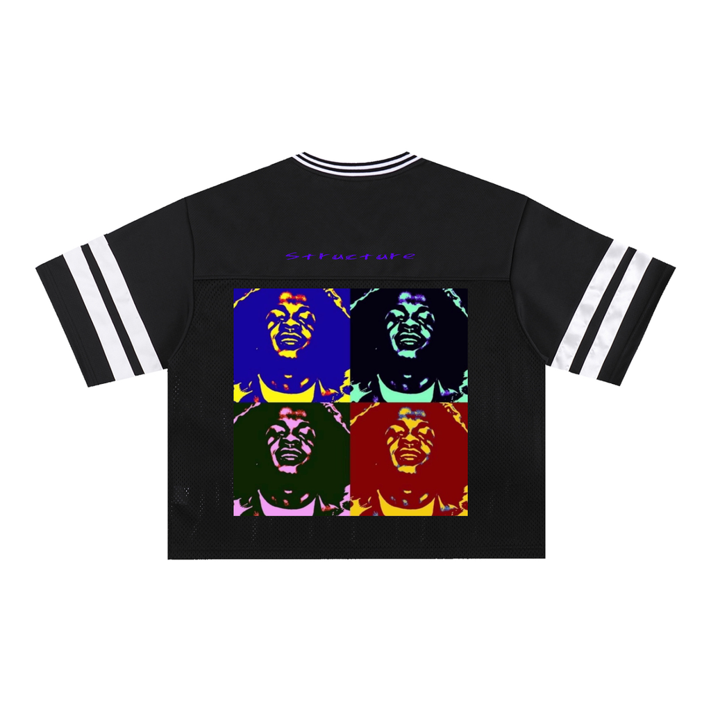 Taped Mesh Boxy T-Shirt