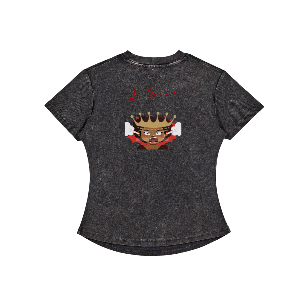 Vintage Washed Bodycon Cotton T-Shirt