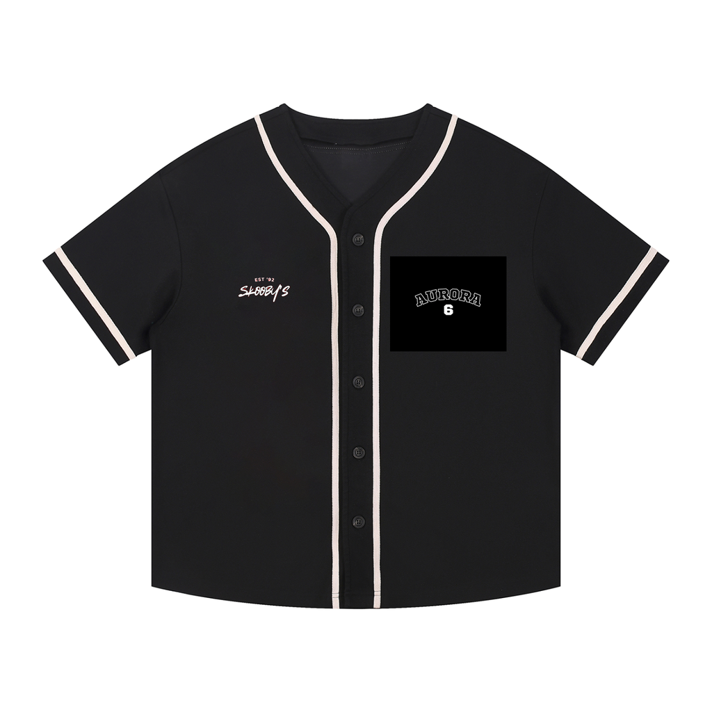 Contrast Piped Button-Up Jersey