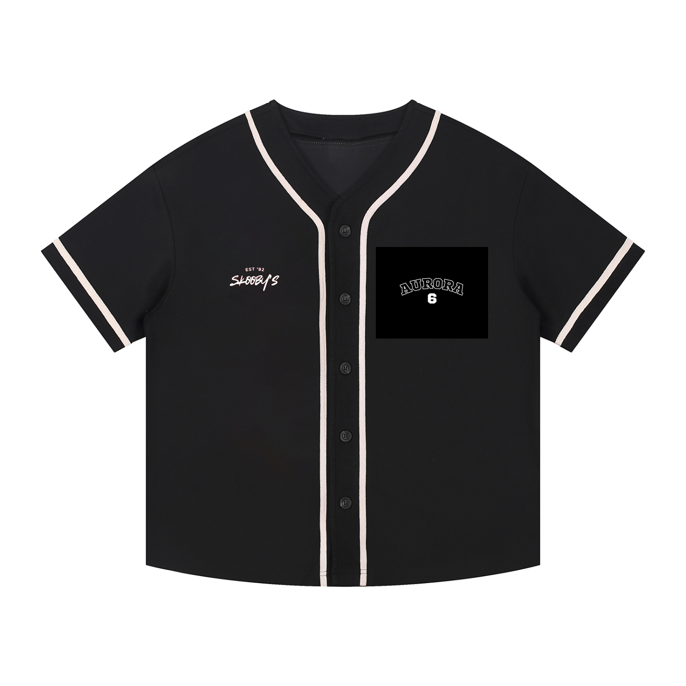 Contrast Piped Button-Up Jersey