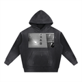 Vintage Washed Frayed Fleece Hoodie