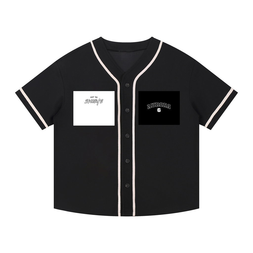 Contrast Piped Button-Up Jersey