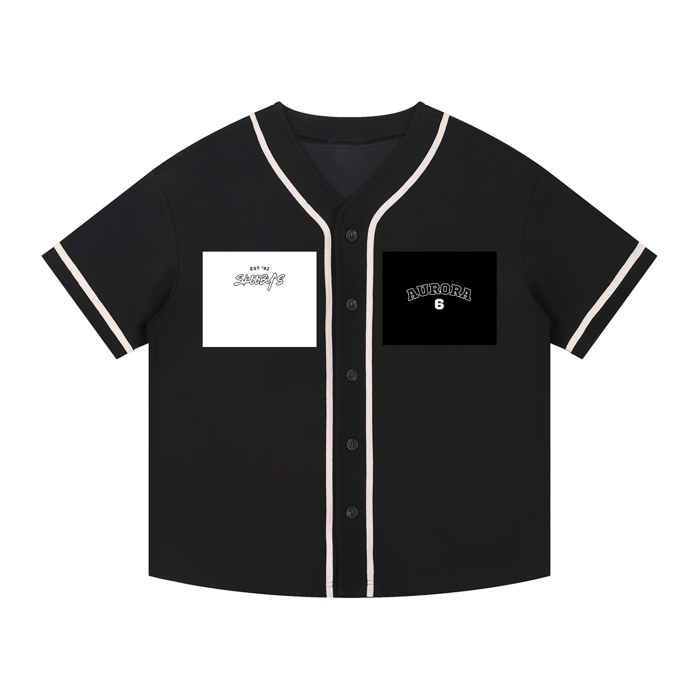 Contrast Piped Button-Up Jersey