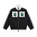 Contrast Side Stripe Fleece Track Jacket