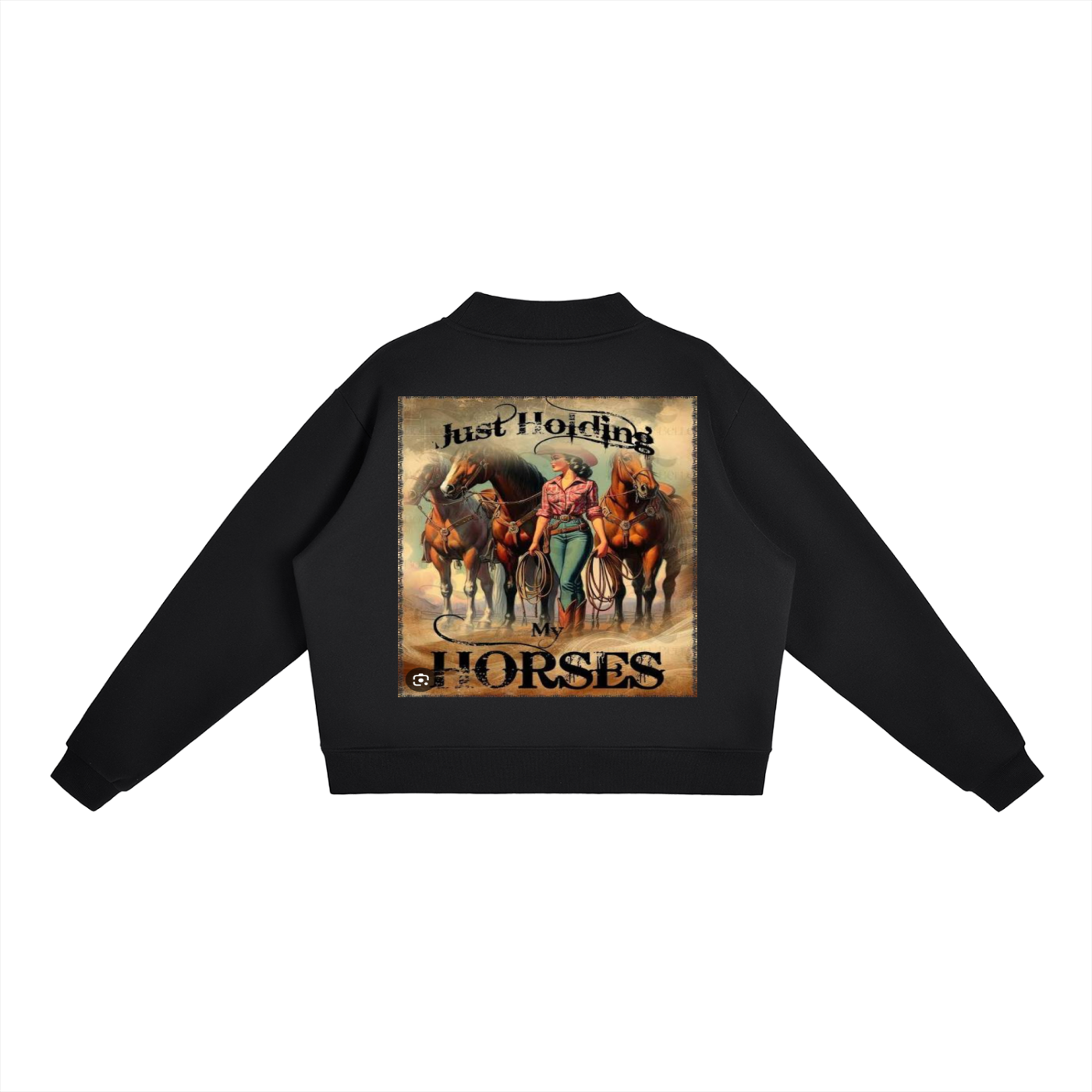 Essential Fleece Mock-Neck Crew Sweatshirt