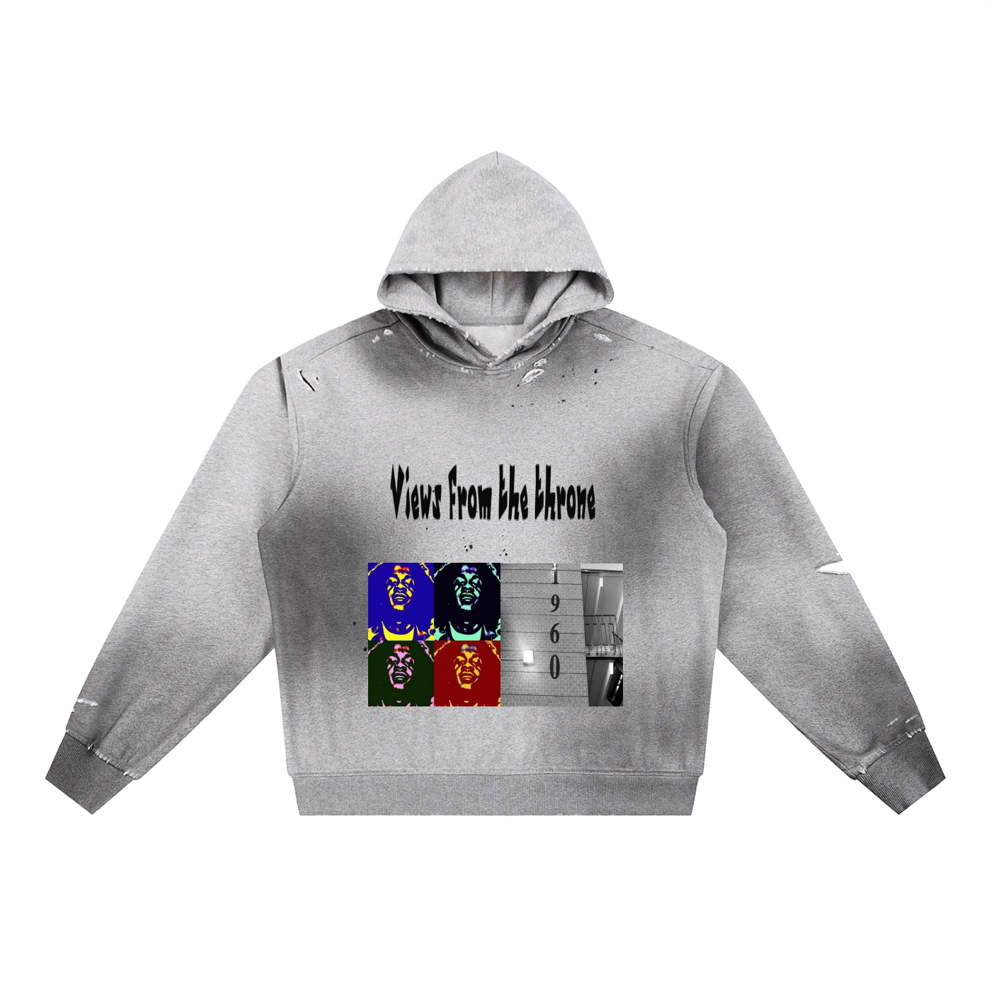 Sun Fade Frayed Fleece Hoodie