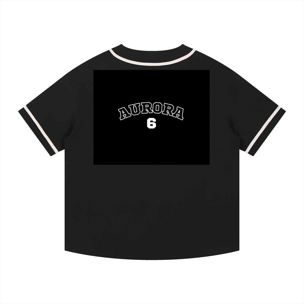 Contrast Piped Button-Up Jersey