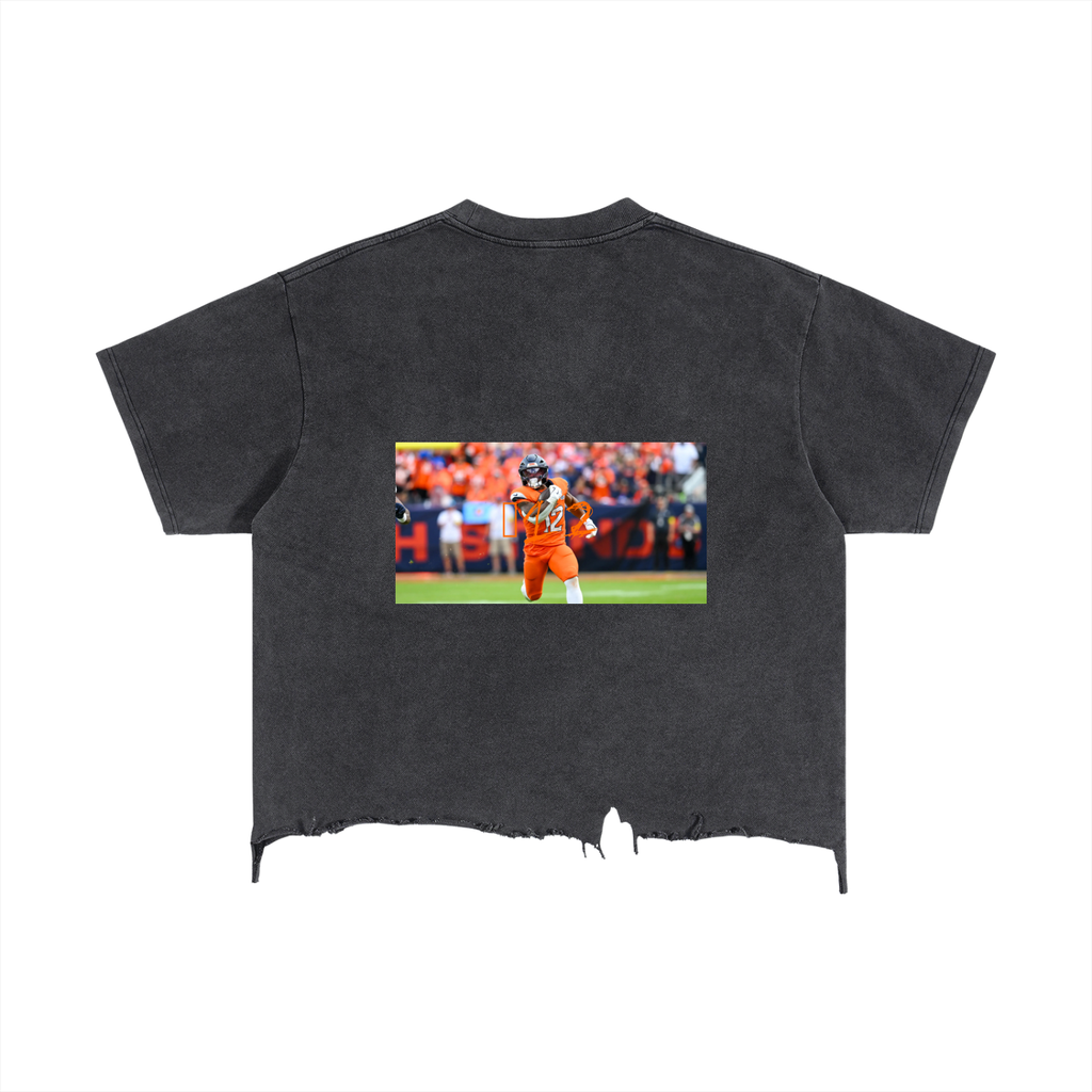 Vintage Wash Boxy Distressed Hem T-Shirt