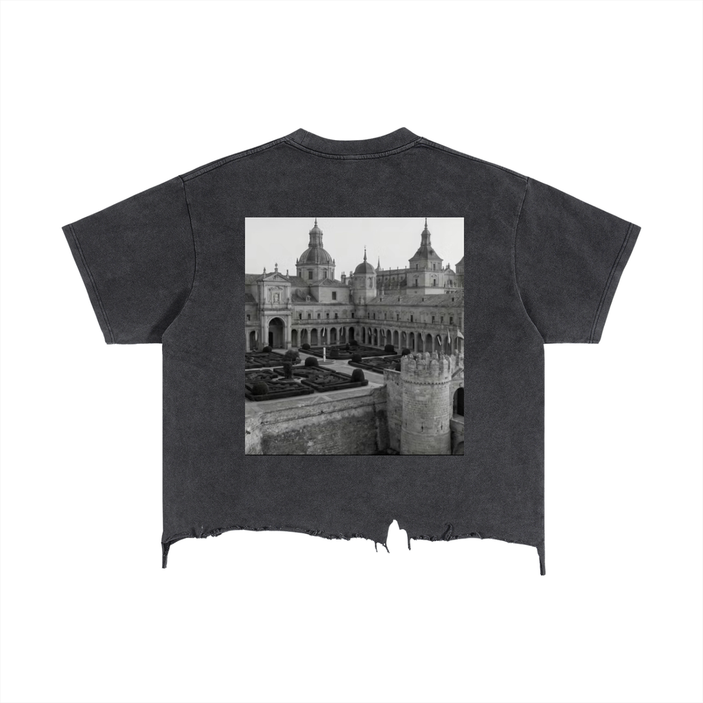 Vintage Wash Boxy Distressed Hem T-Shirt