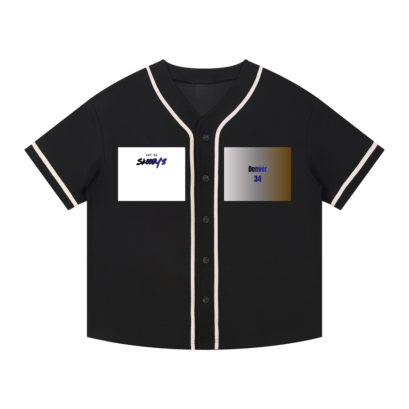 Contrast Piped Button-Up Jersey