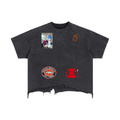 Vintage Wash Boxy Distressed Hem T-Shirt