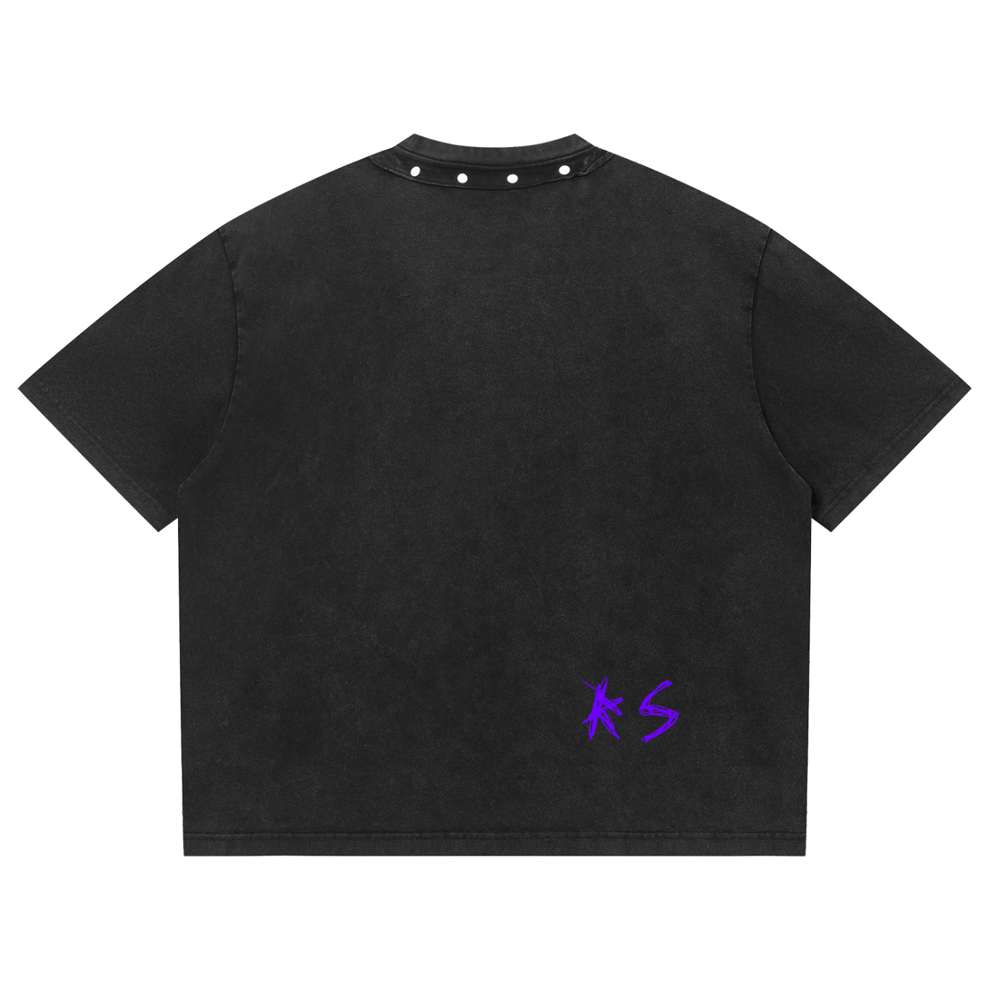 Unisex Washed Boxy Studded T-Shirt
