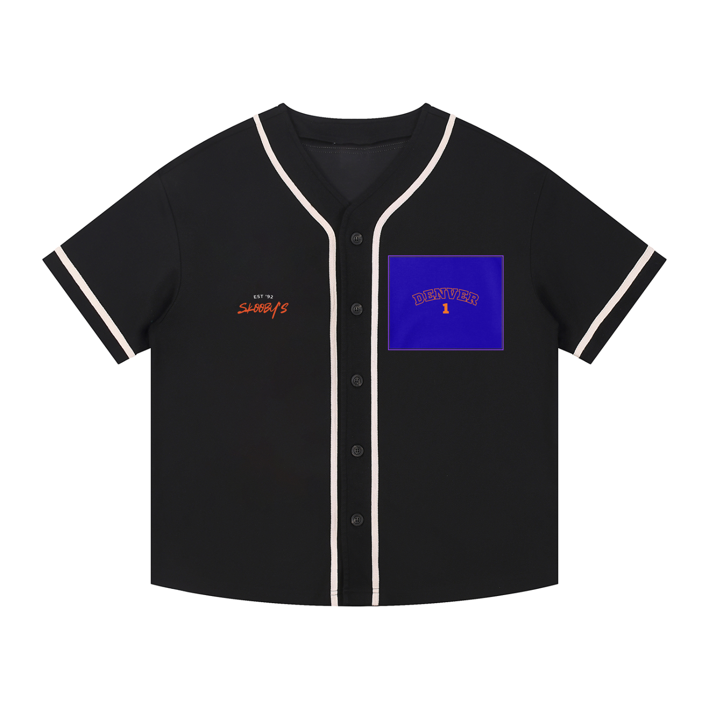 Contrast Piped Button-Up Jersey