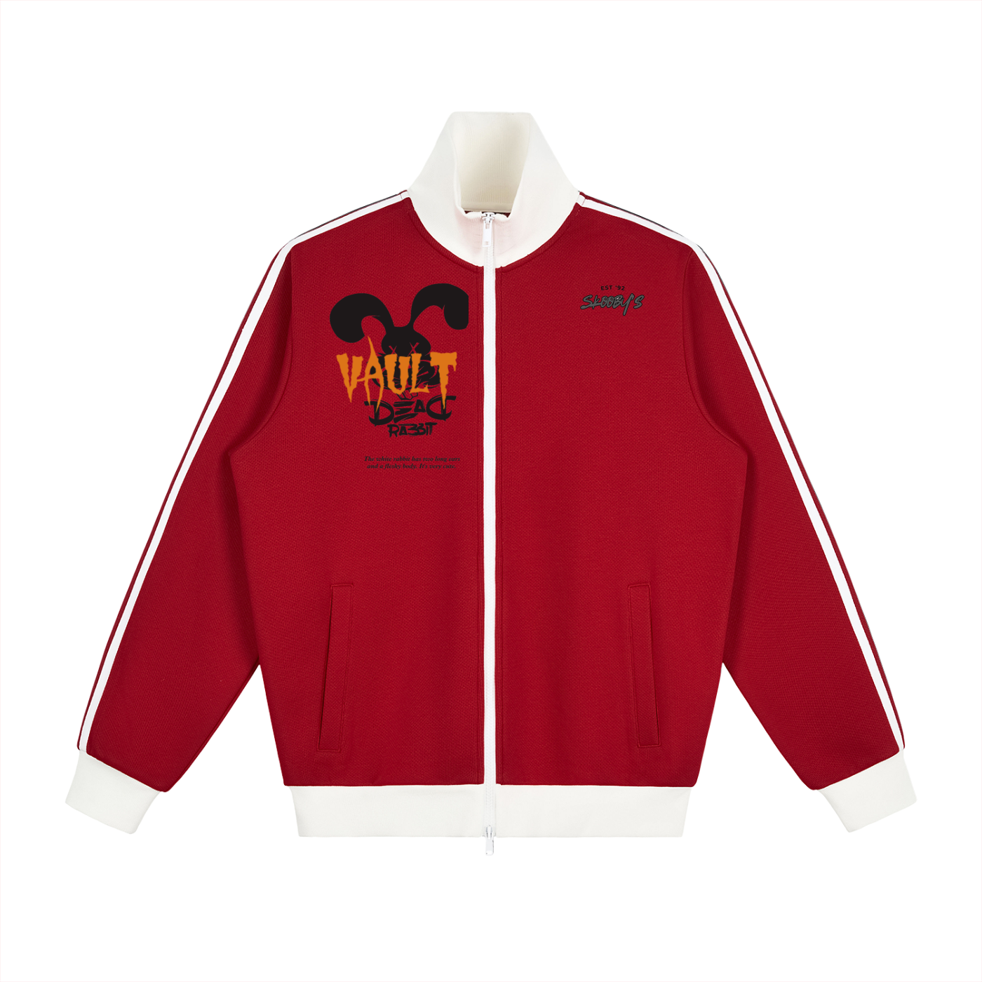 Contrast Side Stripe Fleece Track Jacket