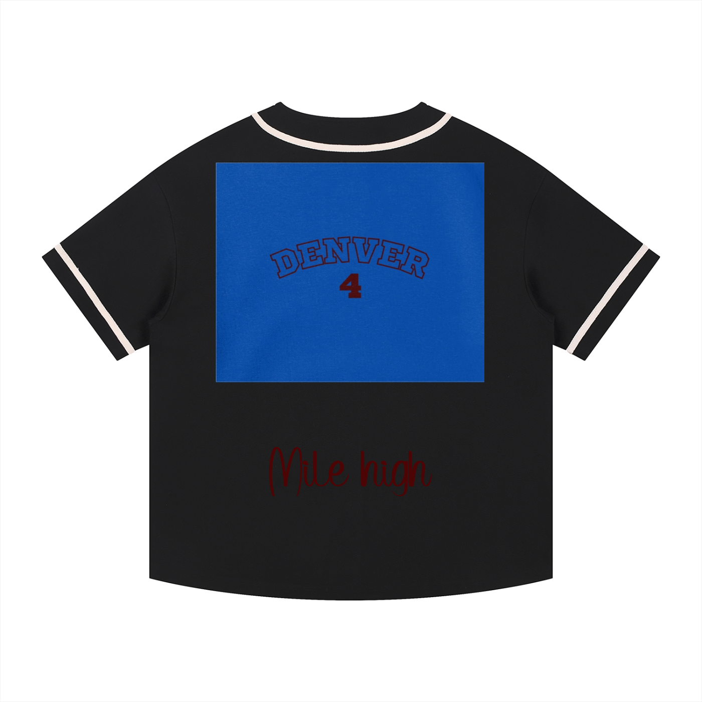 Contrast Piped Button-Up Jersey