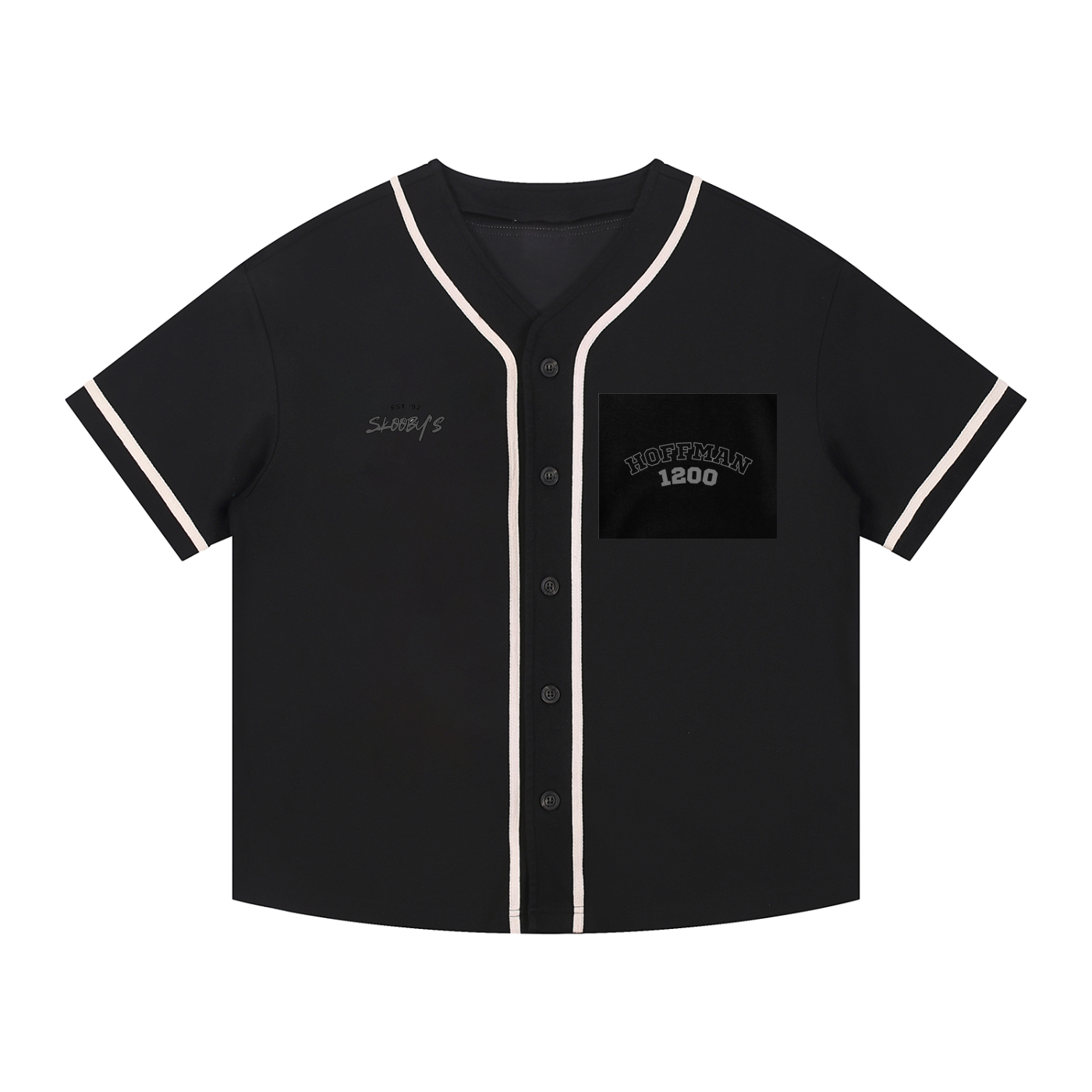 Contrast Piped Button-Up Jersey