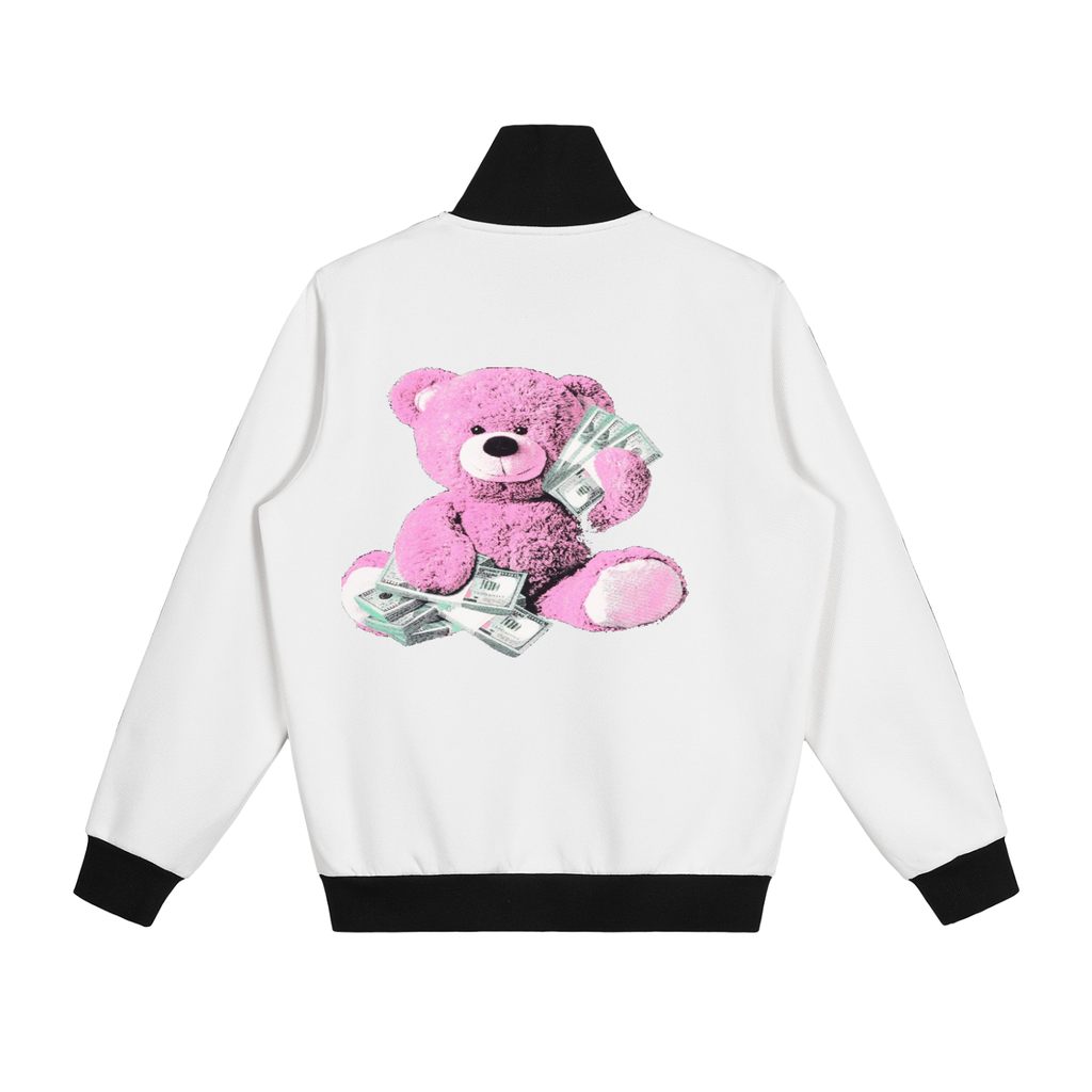 Contrast Side Stripe Fleece Track Jacket