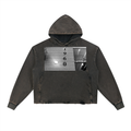 Vintage Washed Frayed-Hem Hoodie
