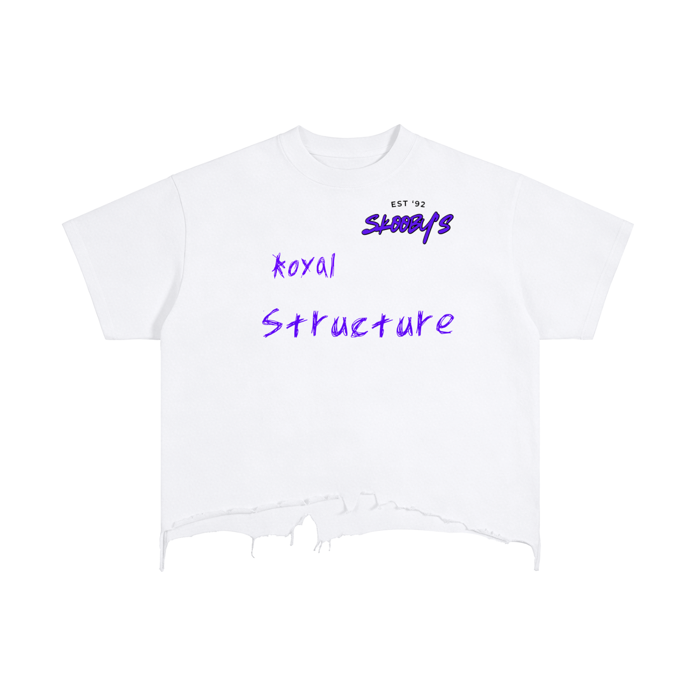 Vintage Wash Boxy Distressed Hem T-Shirt