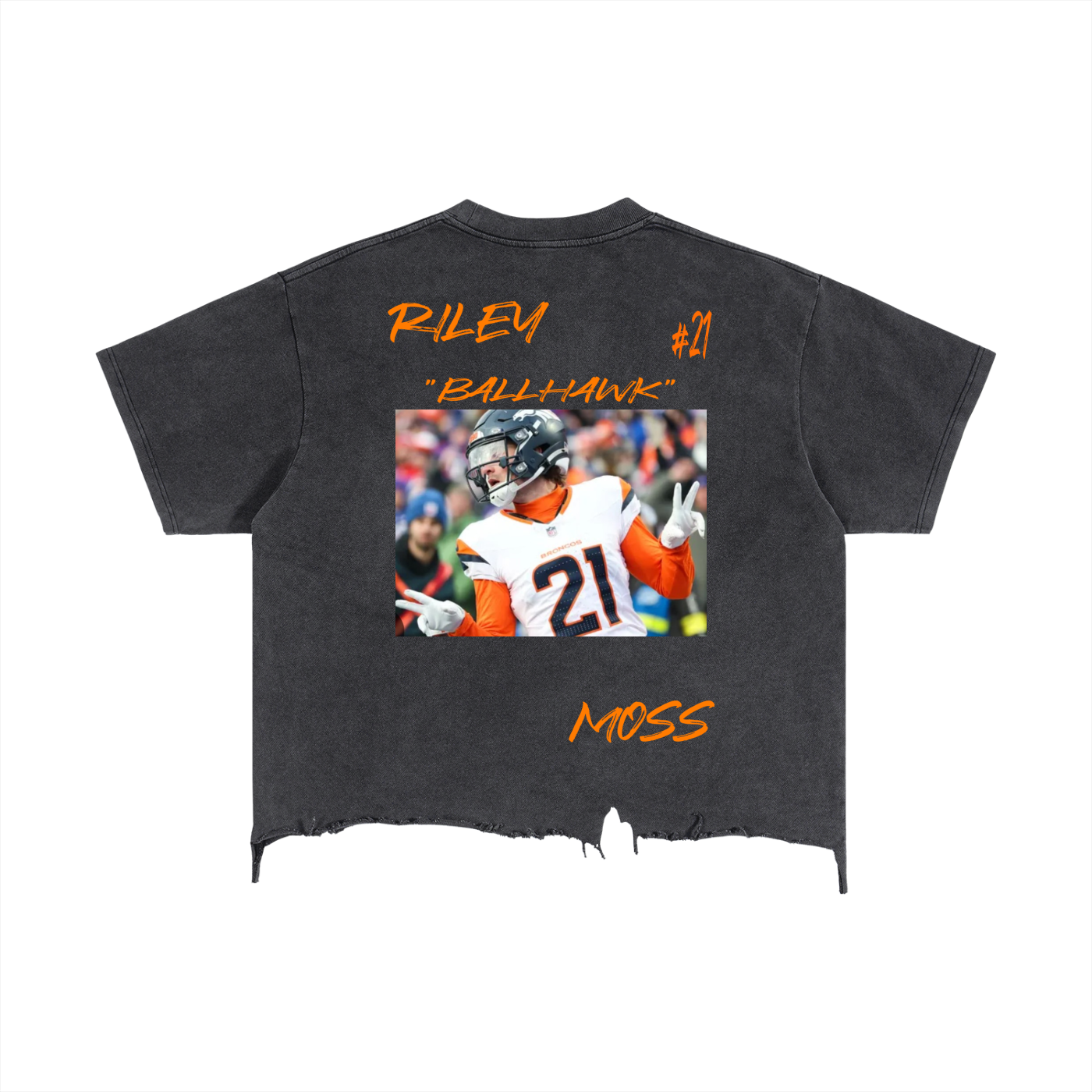 Vintage Wash Boxy Distressed Hem T-Shirt