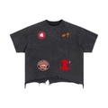 Vintage Wash Boxy Distressed Hem T-Shirt