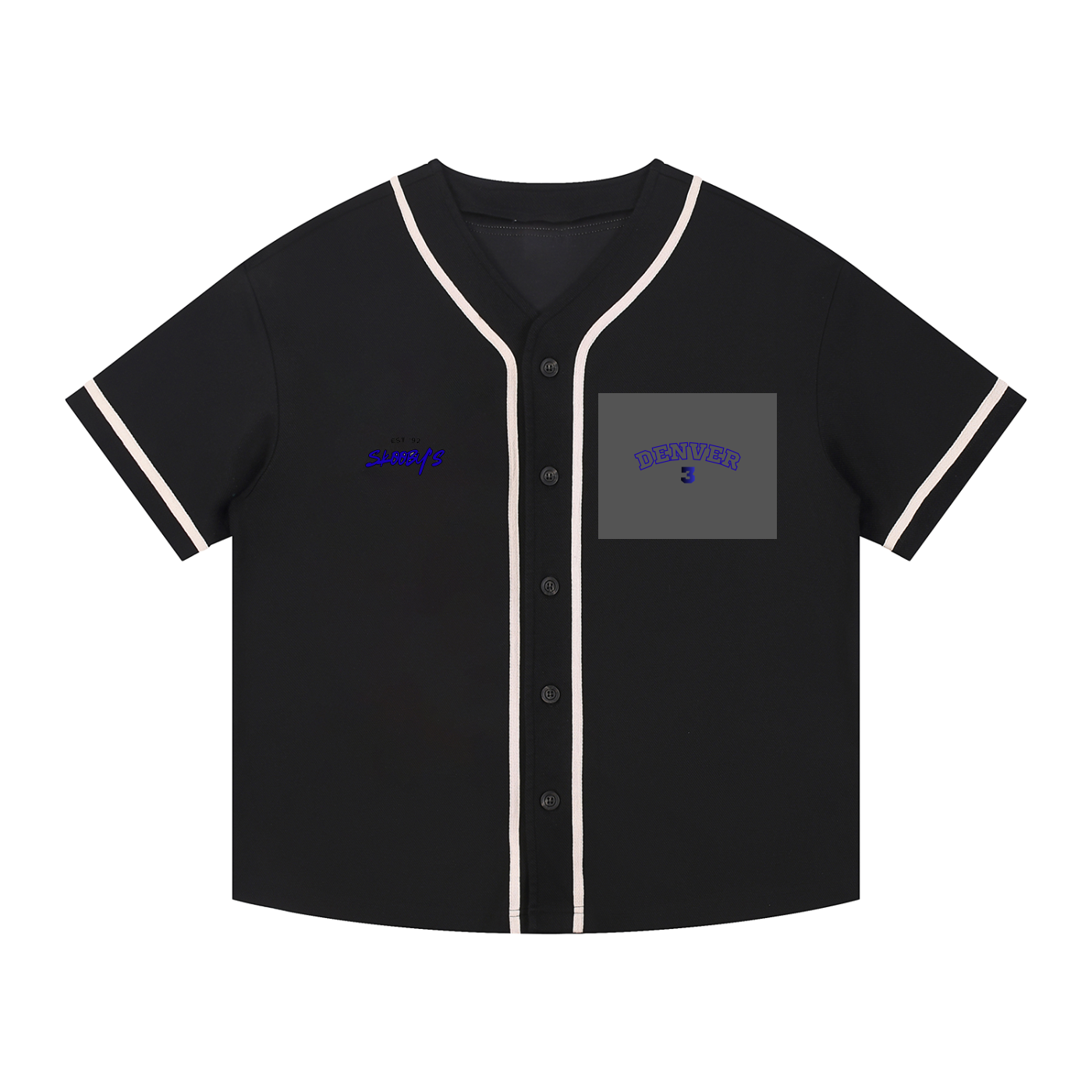 Contrast Piped Button-Up Jersey