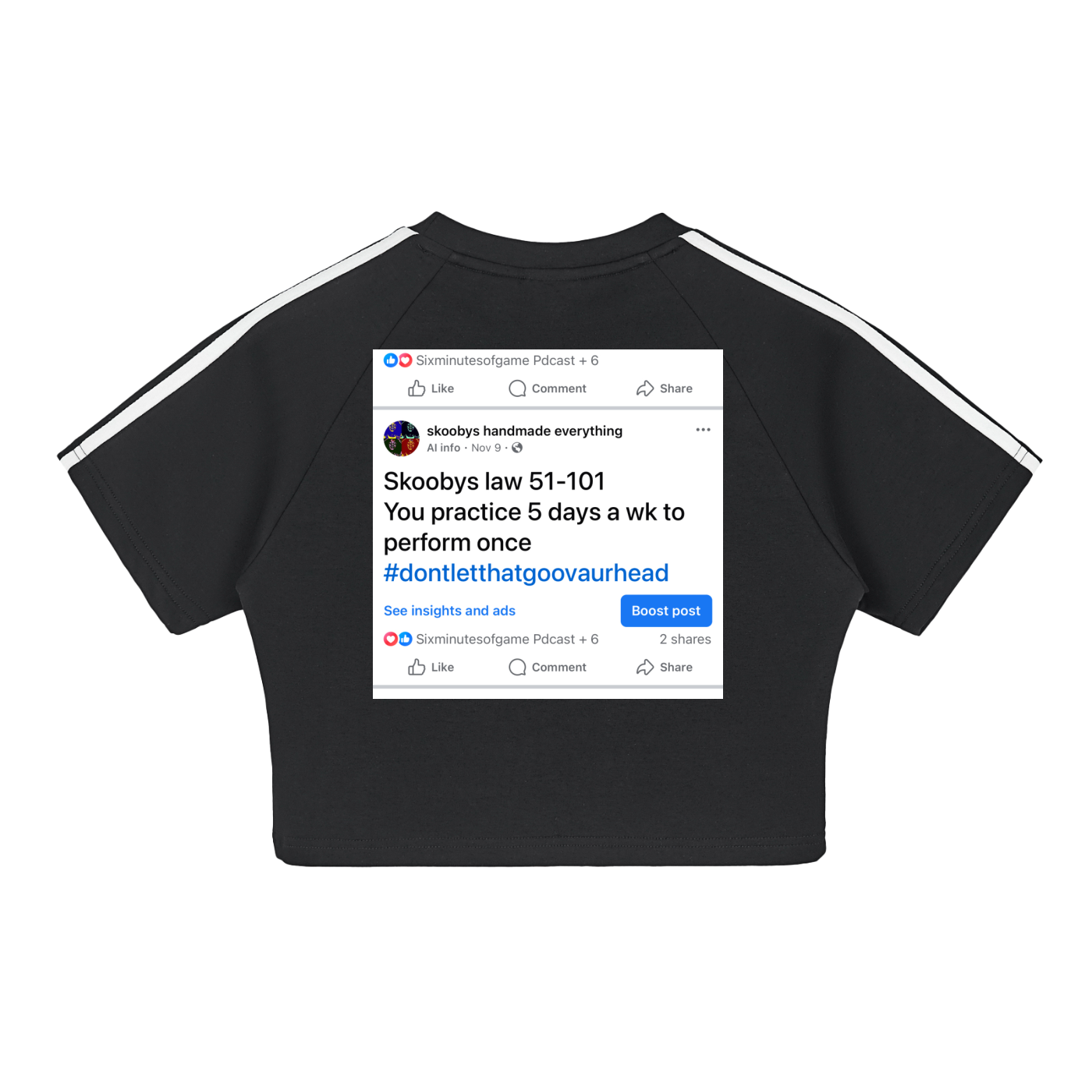 Taped Cooling Performance Crop Top