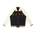 Contrast Raglan Sleeve Baseball Jacket