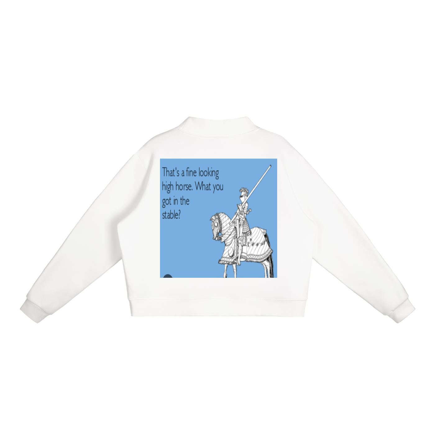 Essential Fleece Mock-Neck Crew Sweatshirt