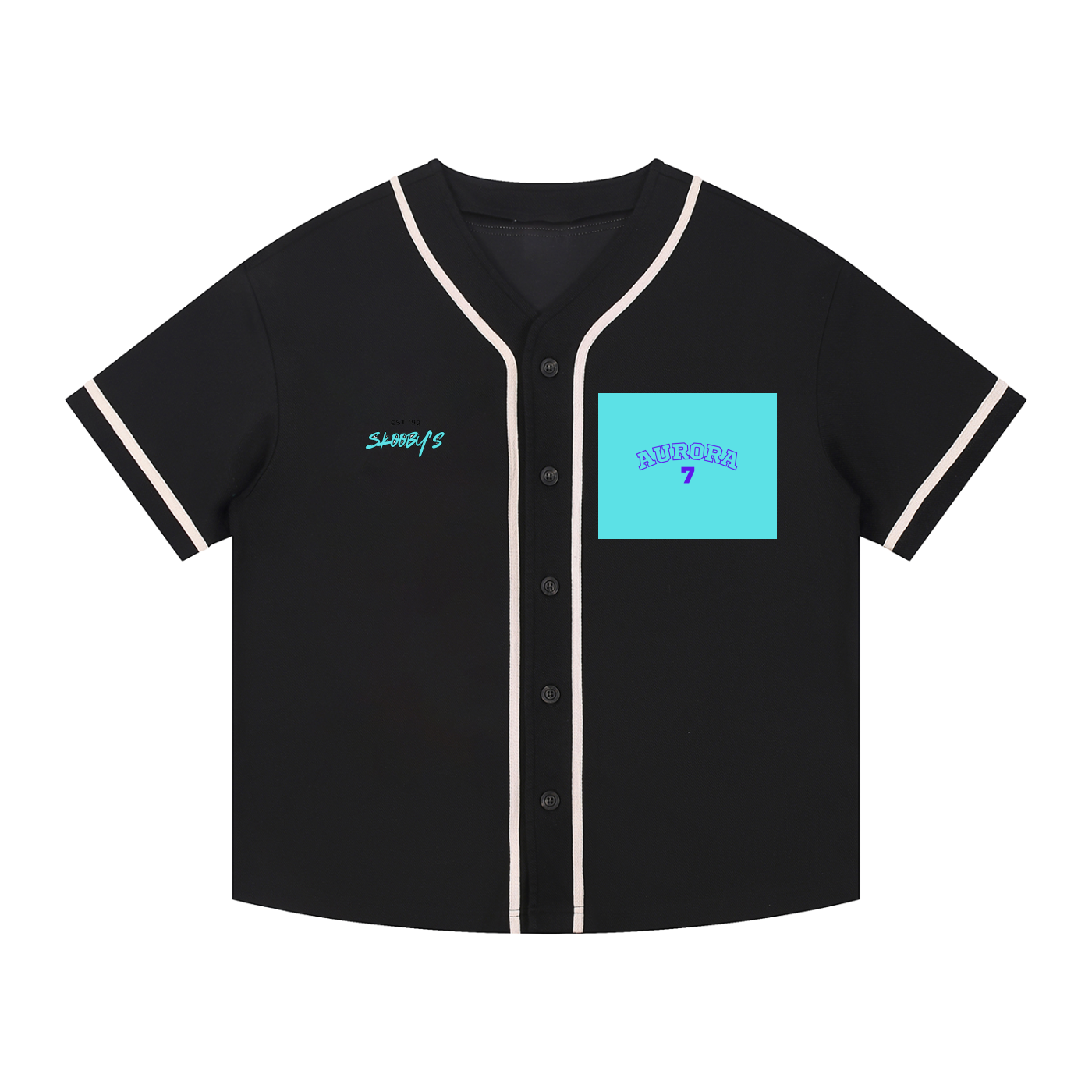 Contrast Piped Button-Up Jersey