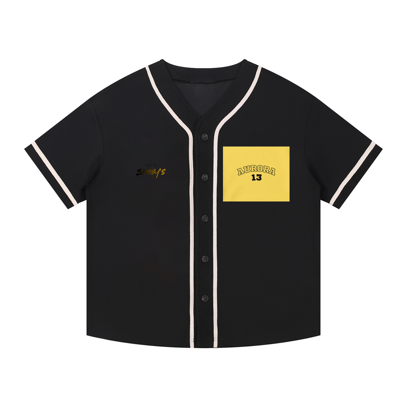 Contrast Piped Button-Up Jersey