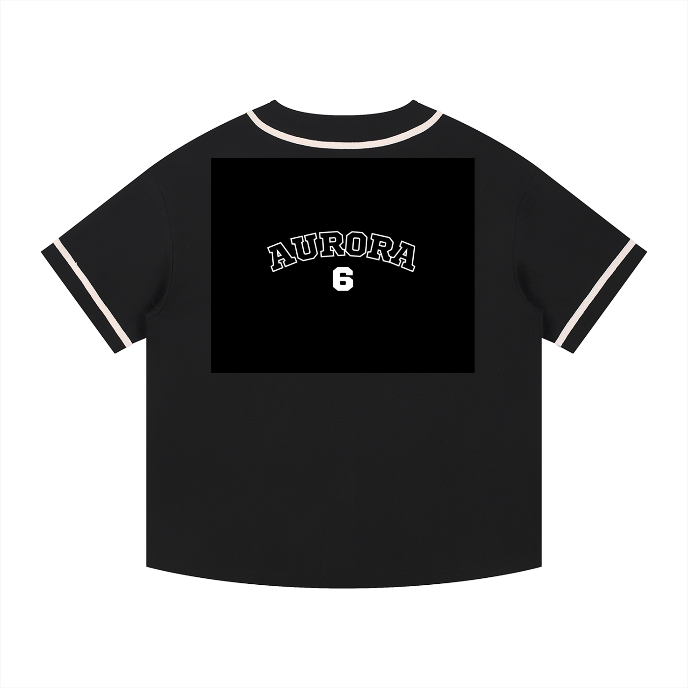 Contrast Piped Button-Up Jersey
