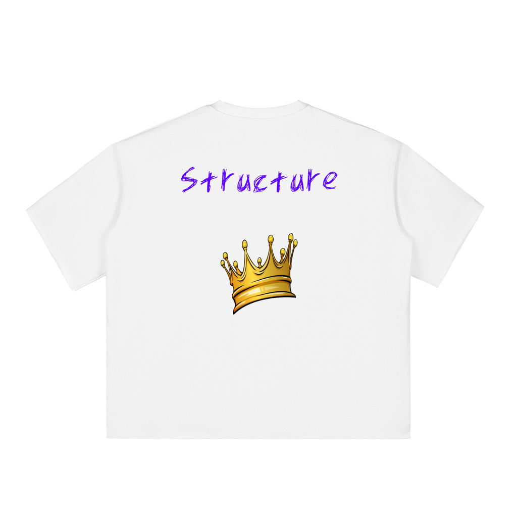 Boxy Half-Sleeve Raw-Edge T-Shirt