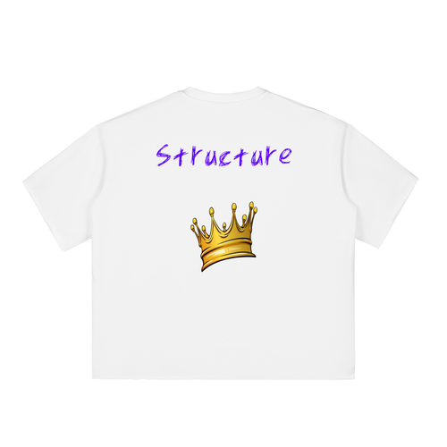 Boxy Half-Sleeve Raw-Edge T-Shirt