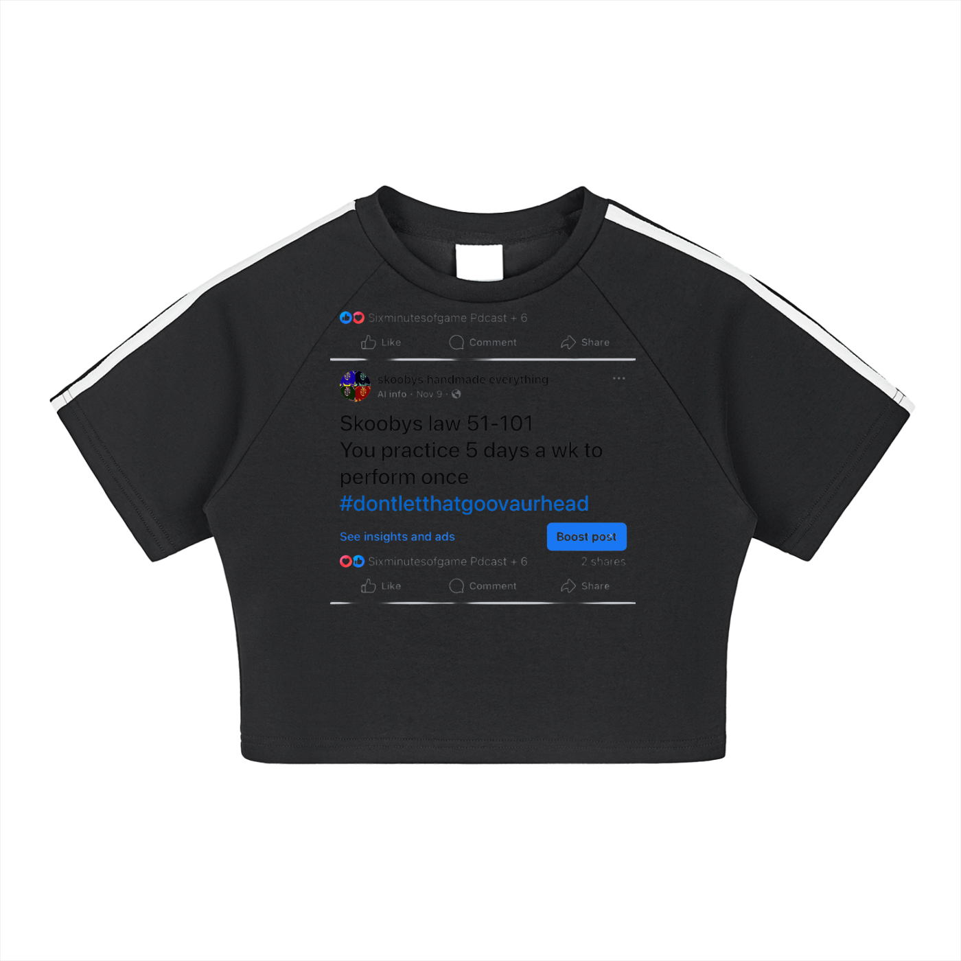 Taped Cooling Performance Crop Top