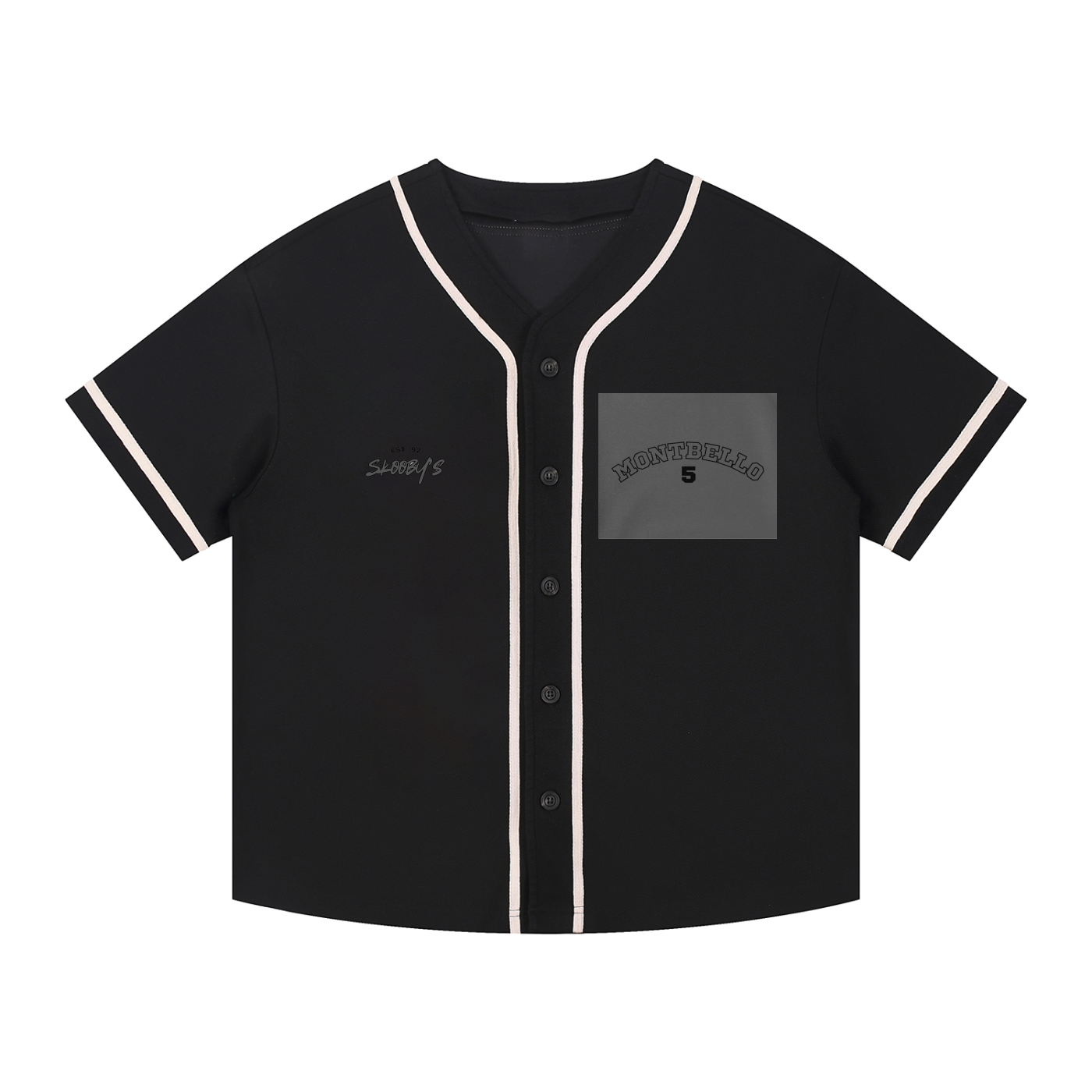Contrast Piped Button-Up Jersey