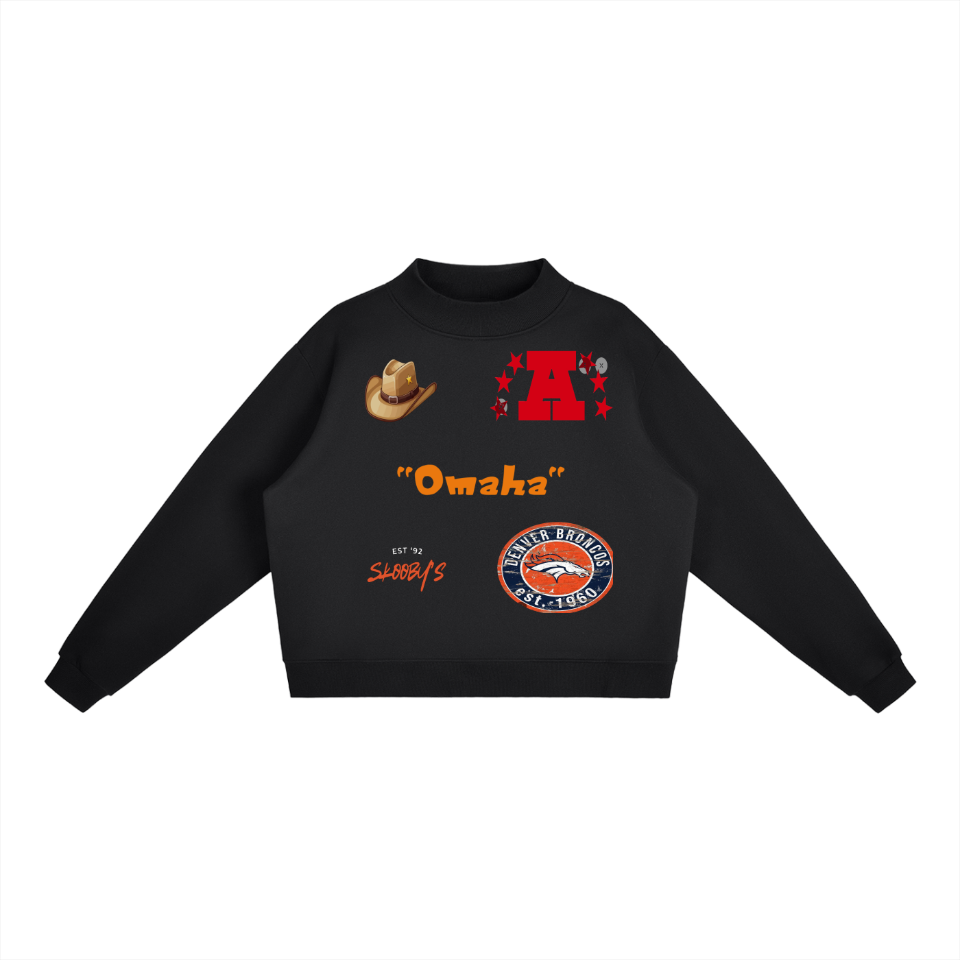 Essential Fleece Mock-Neck Crew Sweatshirt