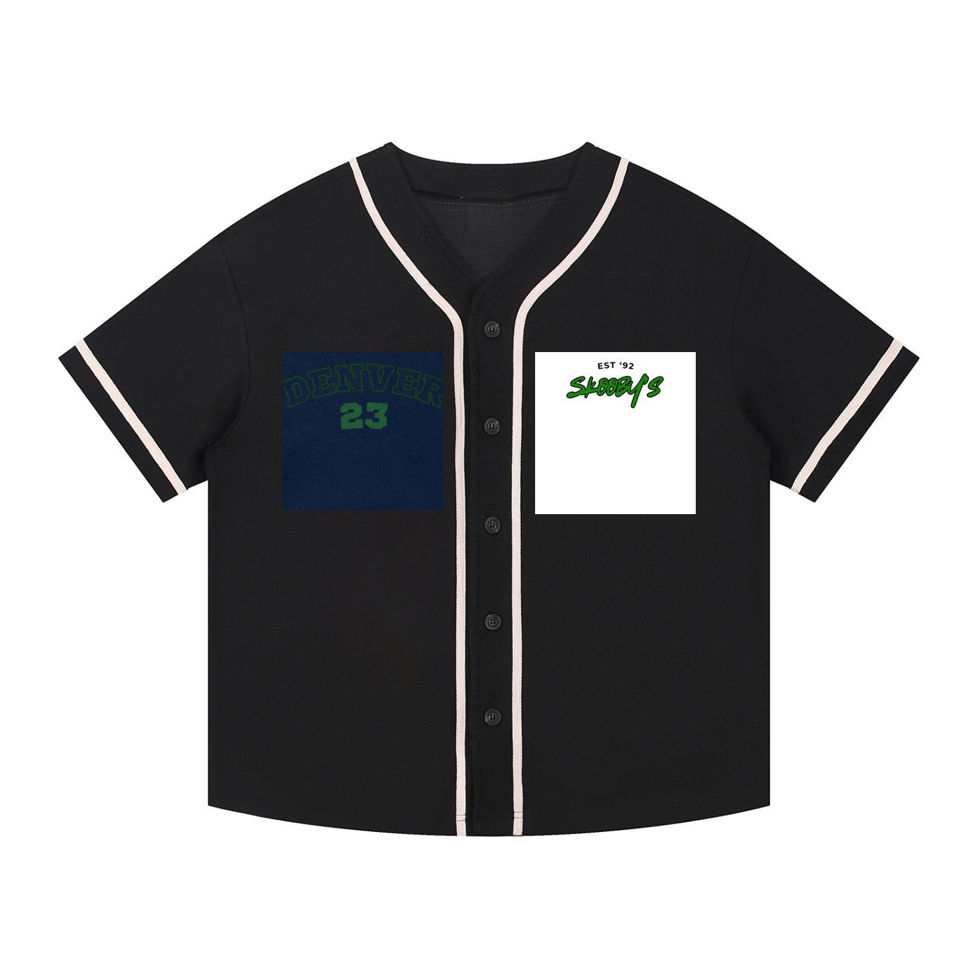 Contrast Piped Button-Up Jersey