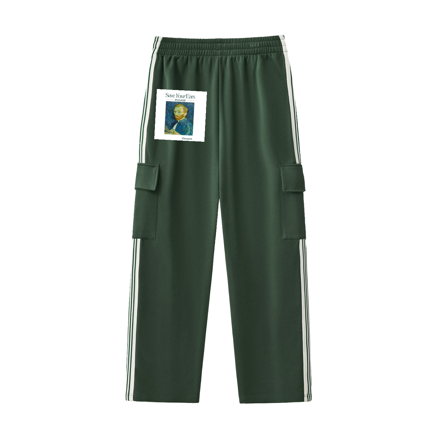 Side Stripe Straight-Leg Pants