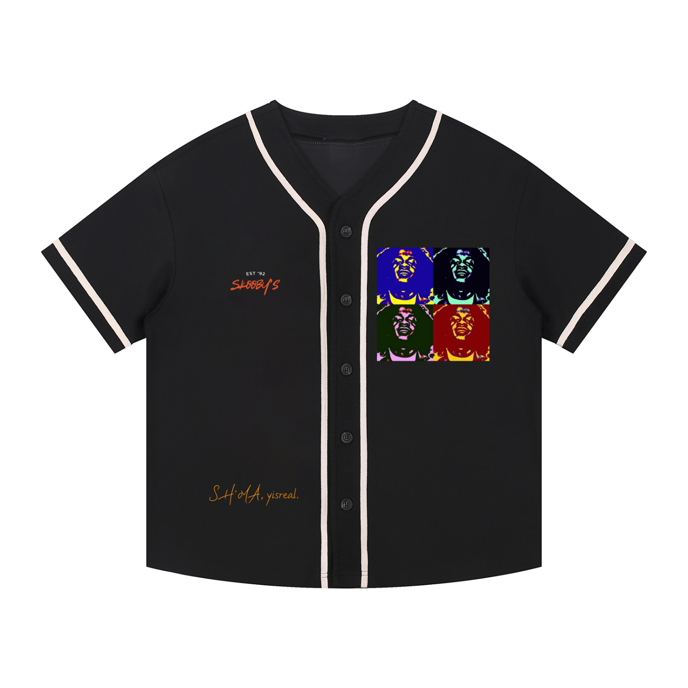 Contrast Piped Button-Up Jersey