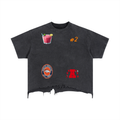 Vintage Wash Boxy Distressed Hem T-Shirt