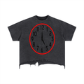 Vintage Wash Boxy Distressed Hem T-Shirt