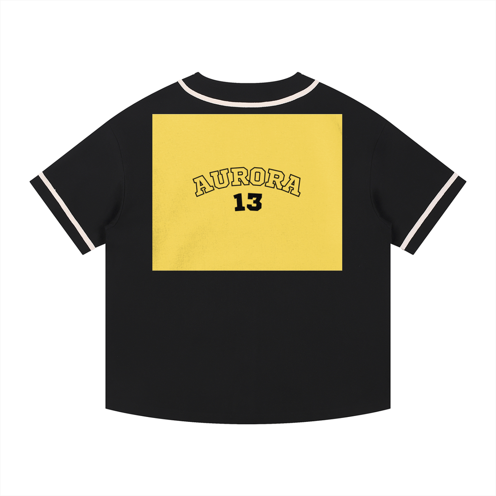 Contrast Piped Button-Up Jersey
