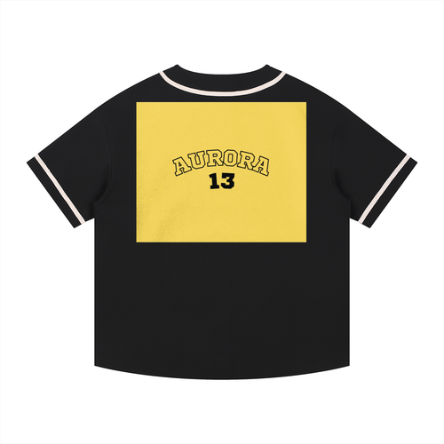 Contrast Piped Button-Up Jersey