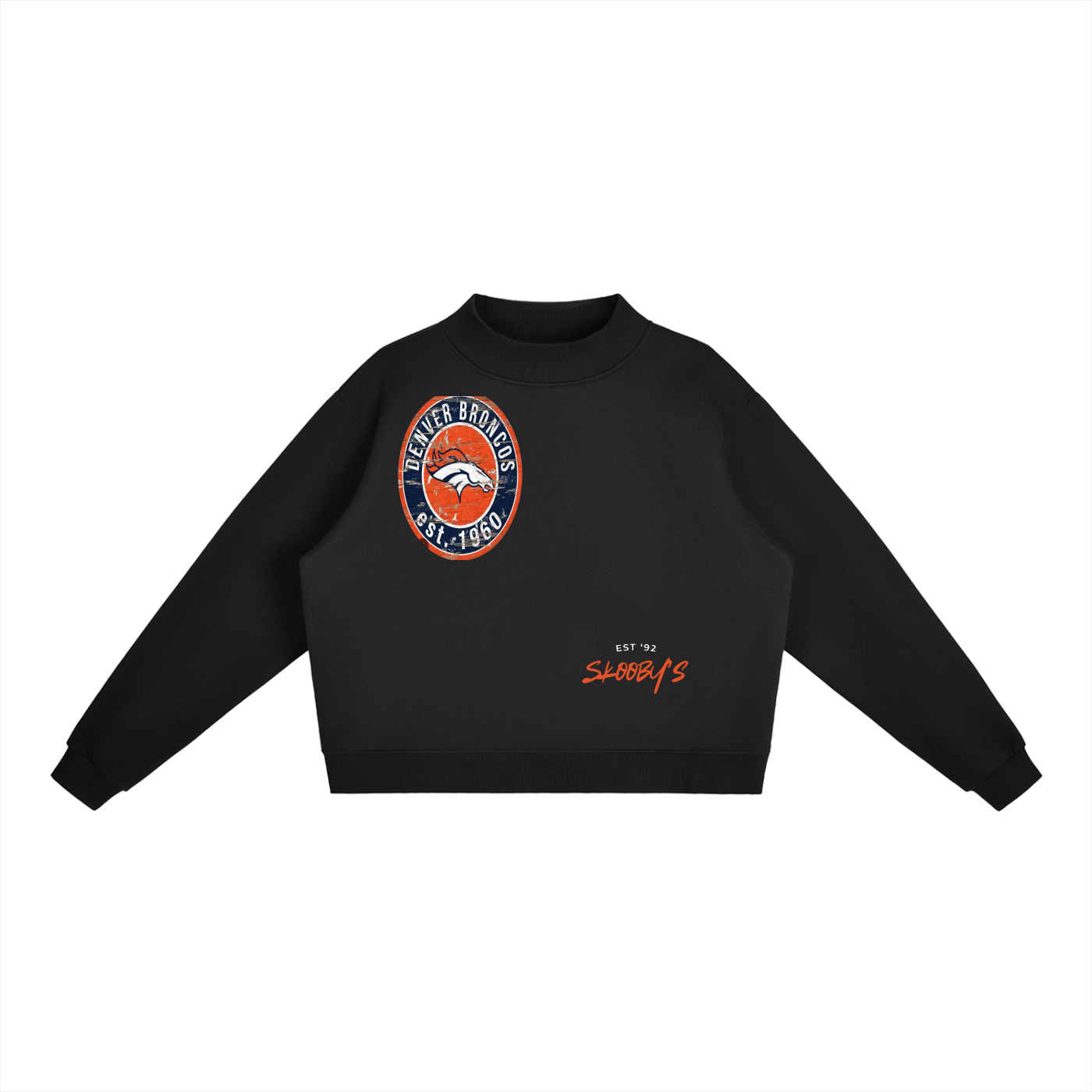 Essential Fleece Mock-Neck Crew Sweatshirt