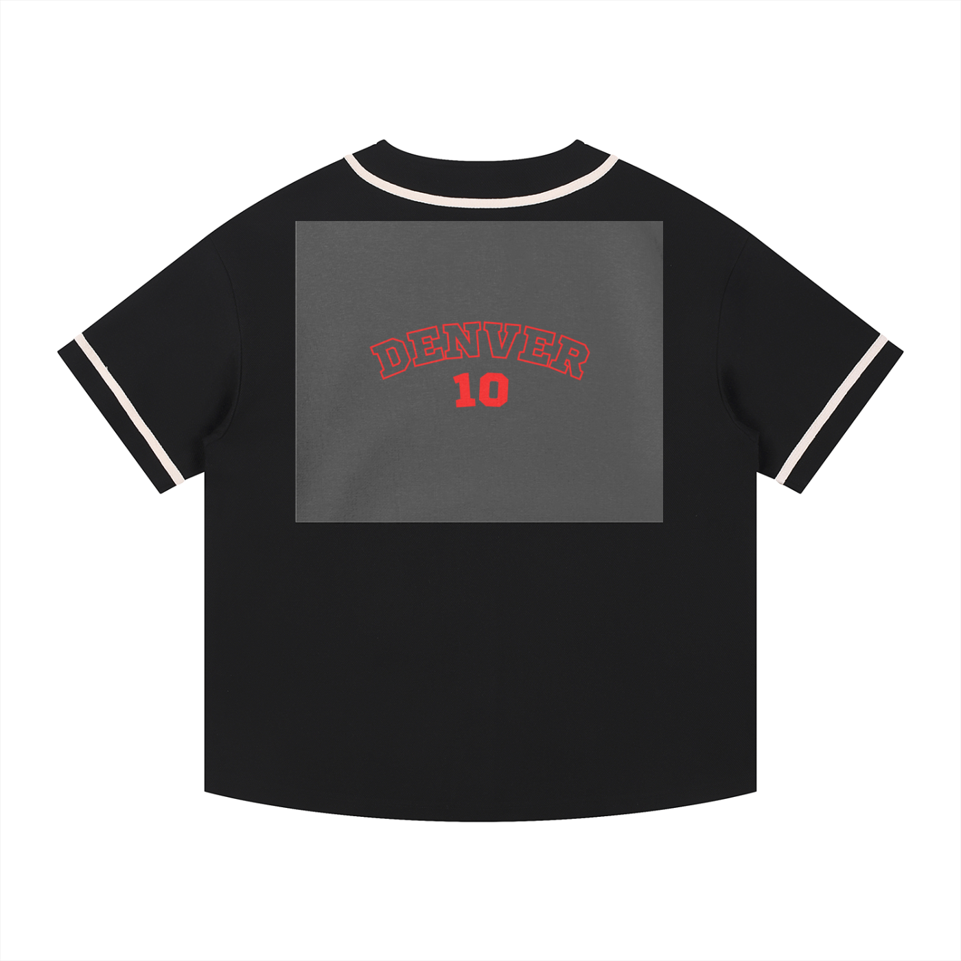 Contrast Piped Button-Up Jersey