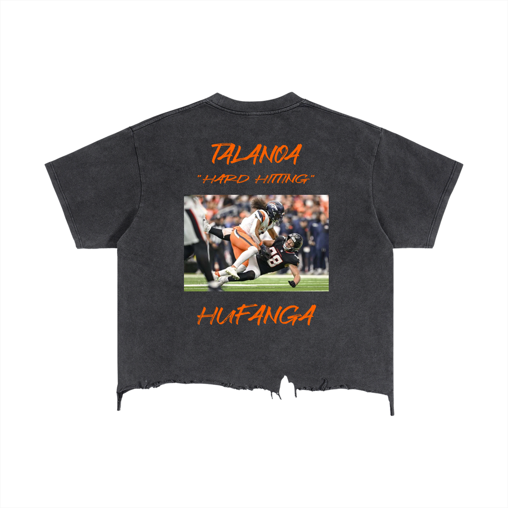 Vintage Wash Boxy Distressed Hem T-Shirt