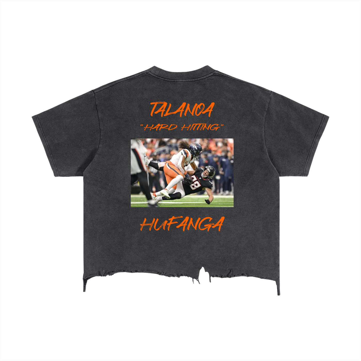 Vintage Wash Boxy Distressed Hem T-Shirt