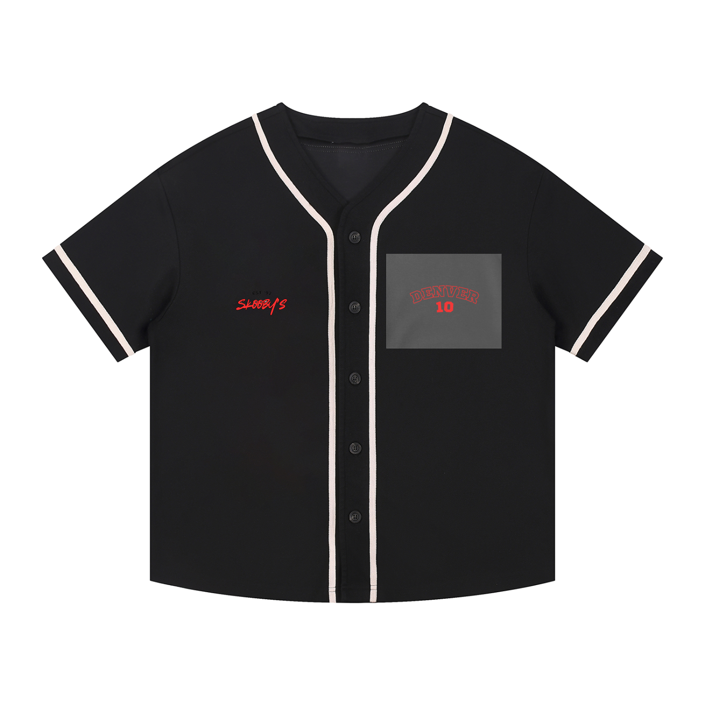 Contrast Piped Button-Up Jersey